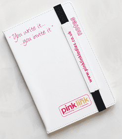 Pink Link Ladies You Write It You Invite It Journal White