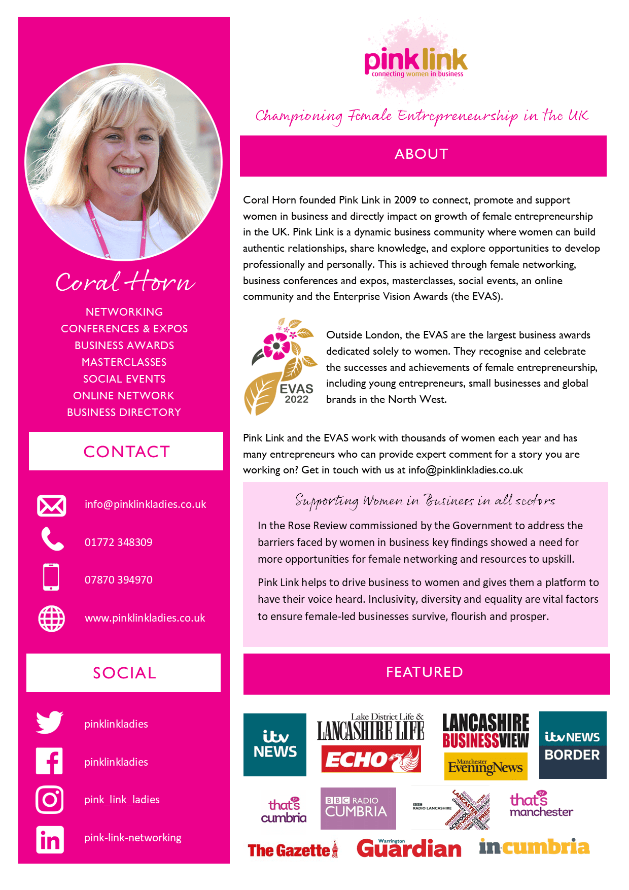 Press Centre - Pink Link Ladies